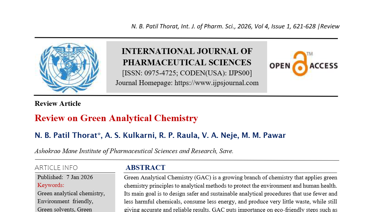 Review on Green Analytical Chemistry