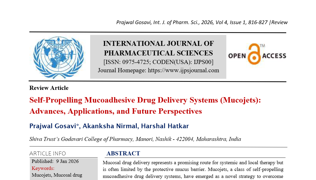 Self-Propelling Mucoadhesive Drug Delivery Systems (Mucojets): Advances, Applications, and Future Perspectives
