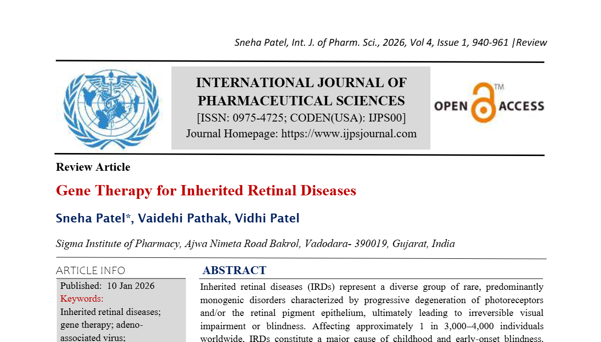 Gene Therapy for Inherited Retinal Diseases