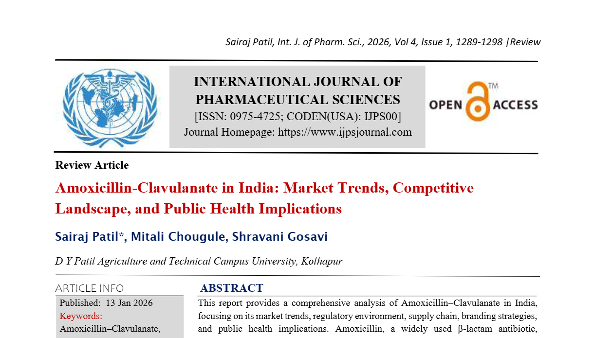 Amoxicillin-Clavulanate in India: Market Trends, Competitive Landscape, and Public Health Implications