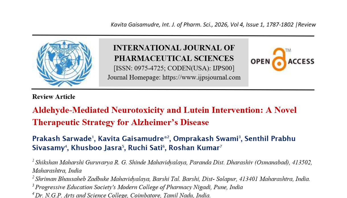 Aldehyde-Mediated Neurotoxicity and Lutein Intervention: A Novel Therapeutic Strategy for Alzheimer’s Disease
