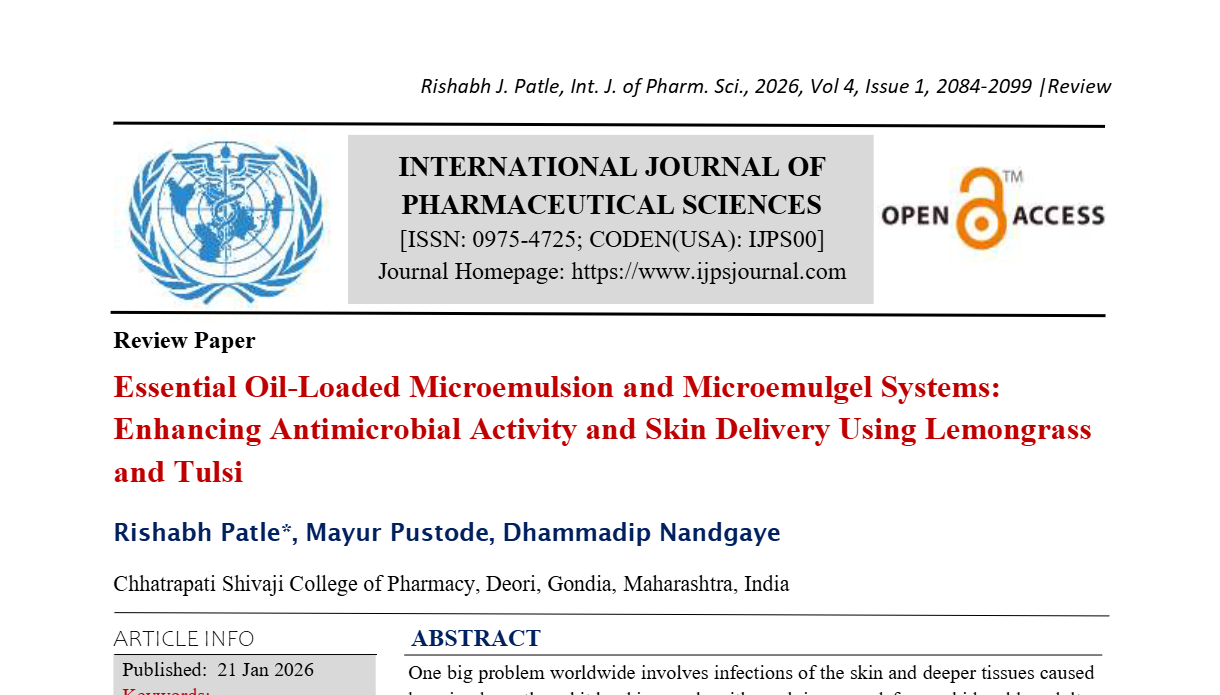 Essential Oil-Loaded Microemulsion and Microemulgel Systems: Enhancing Antimicrobial Activity and Skin Delivery Using Lemongrass and Tulsi