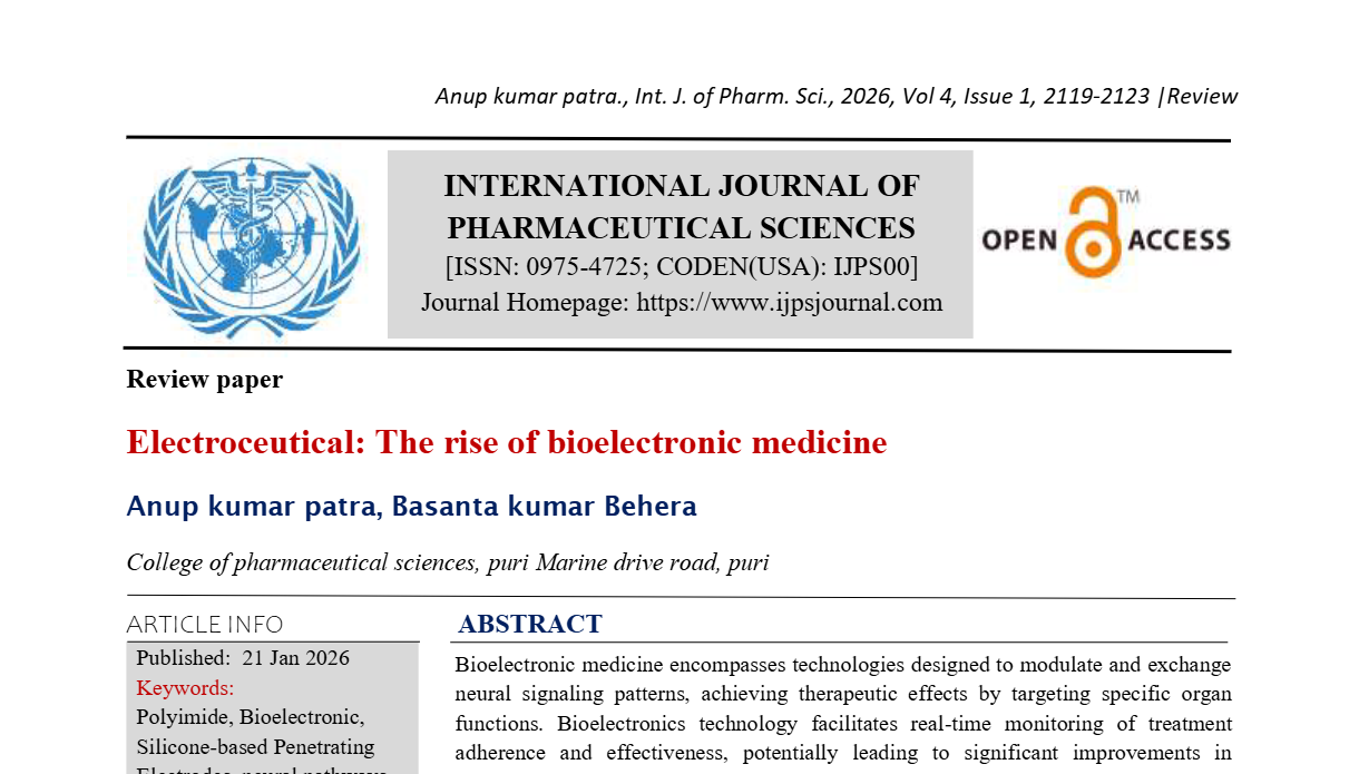 Electroceuticals:  The rise of bioelectronic medicines