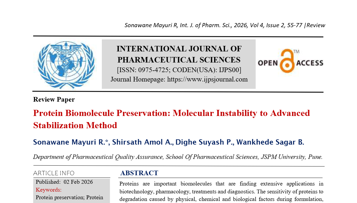 Protein Biomolecule Preservation: Molecular Instability to Advanced Stabilization Method 