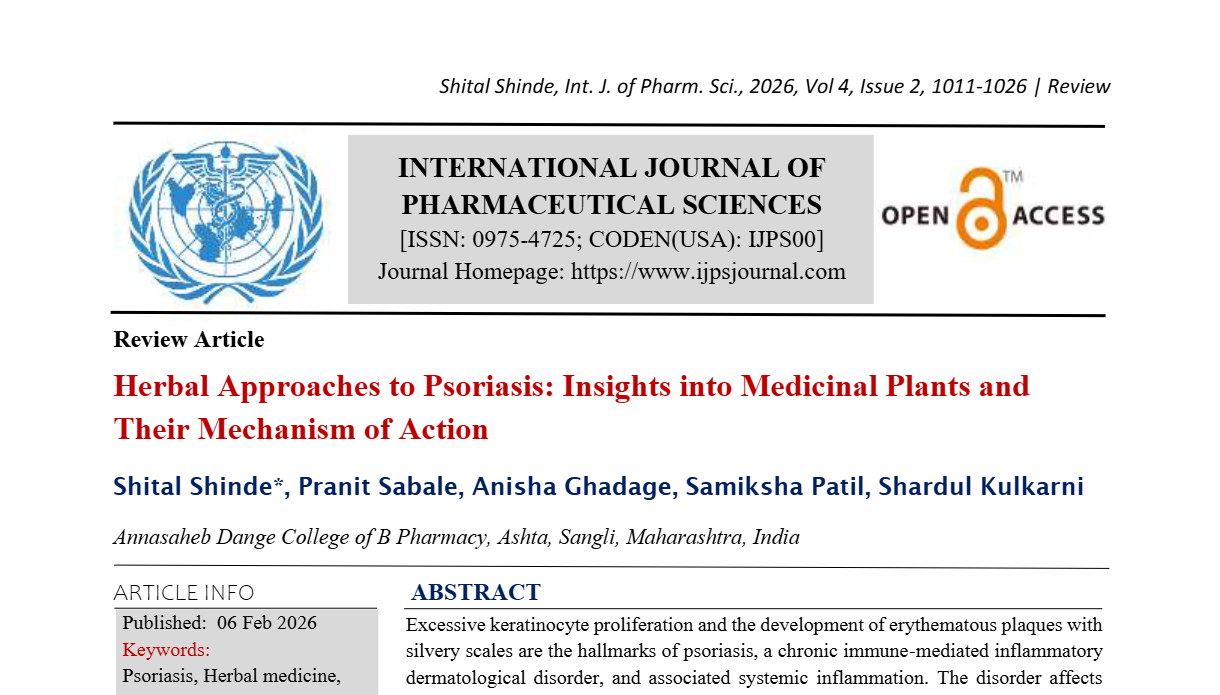 Herbal Approaches to Psoriasis: Insights into Medicinal Plants and Their Mechanism of Action