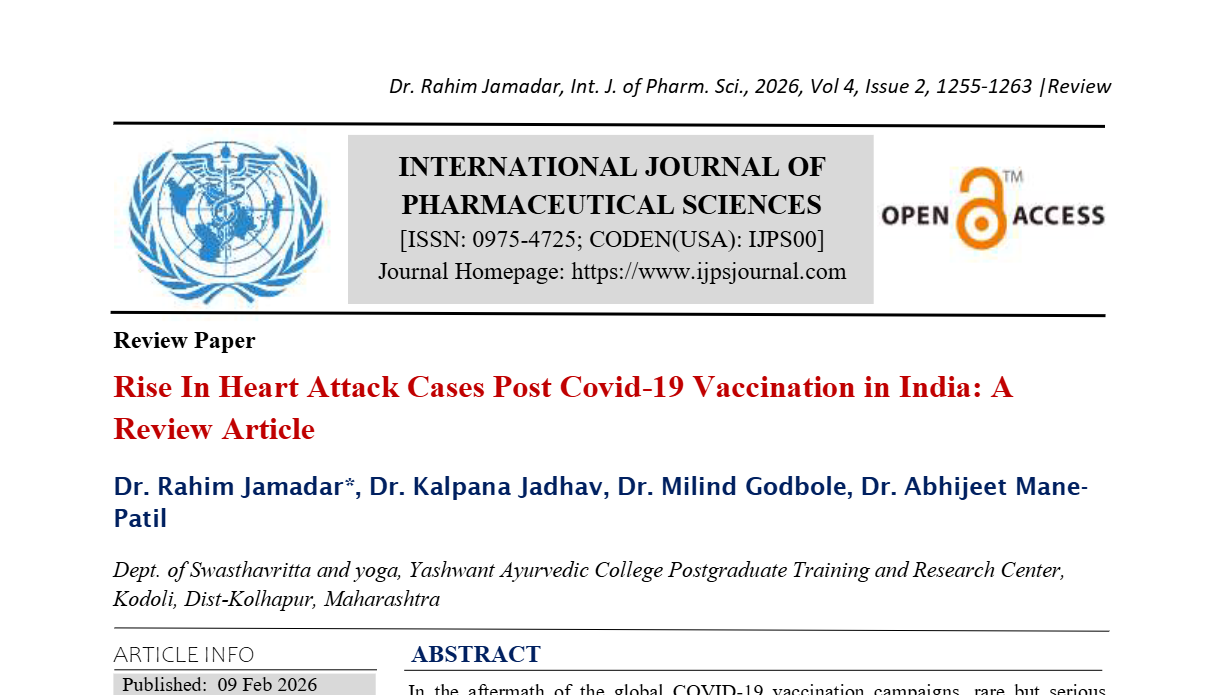 Rise In Heart Attack Cases Post Covid-19 Vaccination in India: A Review Article 