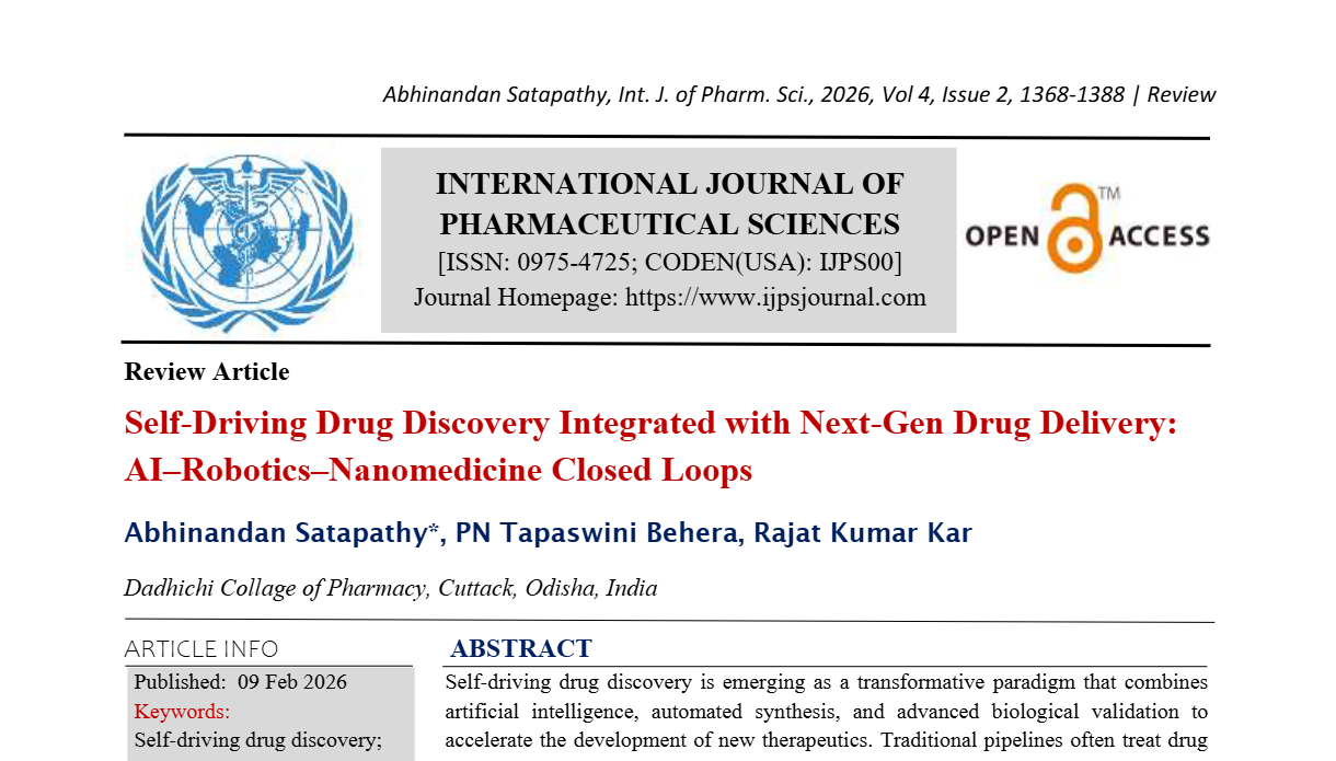 Self-Driving Drug Discovery Integrated with Next-Gen Drug Delivery: AI–Robotics–Nanomedicine Closed Loops
