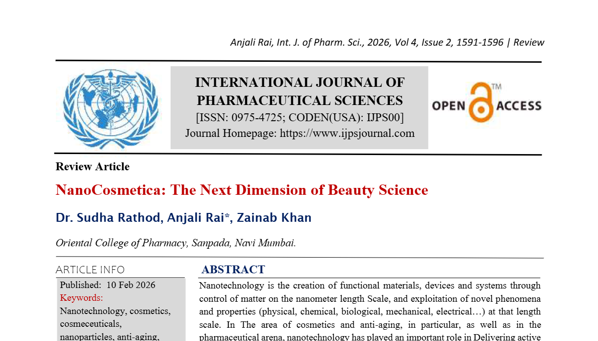 NanoCosmetica: The Next Dimension of Beauty Science