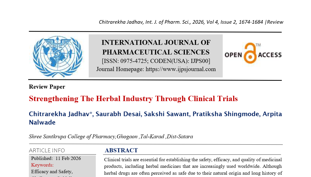 Strengthening The Herbal Industry Through Clinical Trials