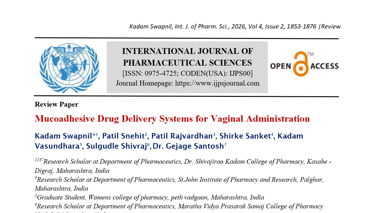 Mucoadhesive Drug Delivery Systems for Vaginal Administration