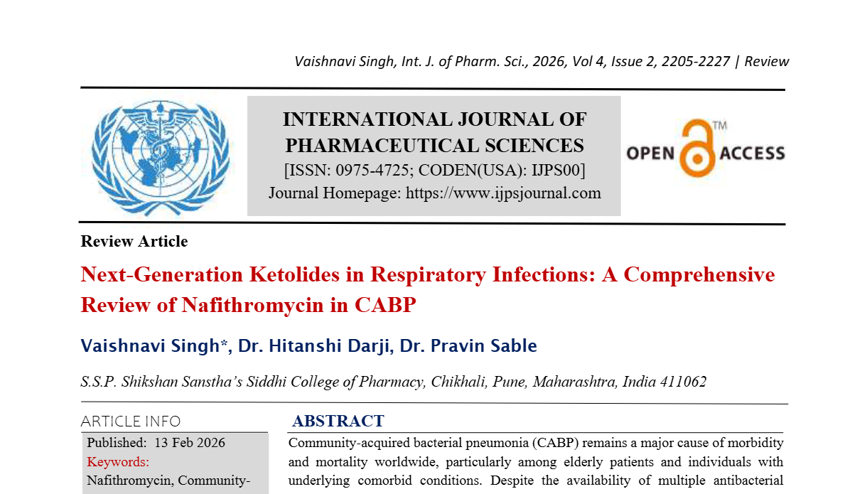 Next-Generation Ketolides in Respiratory Infections: A Comprehensive Review of Nafithromycin in CABP