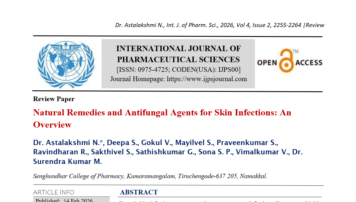 Natural Remedies and Antifungal Agents for Skin Infections: An Overview