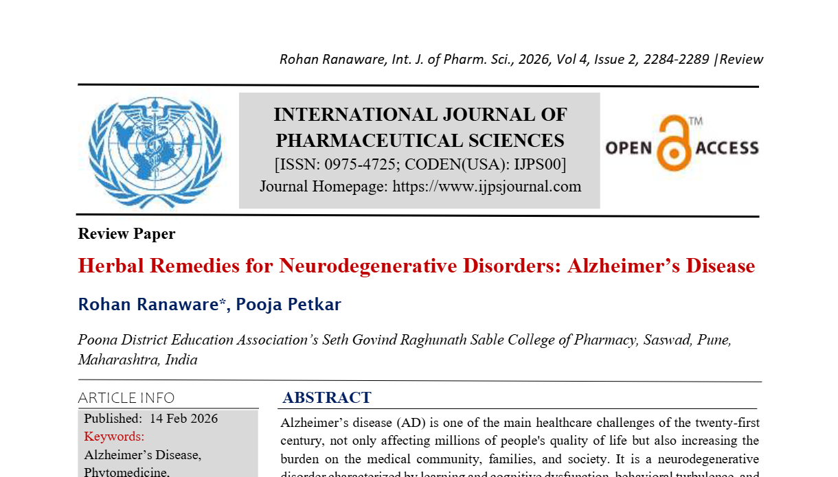 Herbal Remedies for Neurodegenerative Disorders: Alzheimer’s Disease