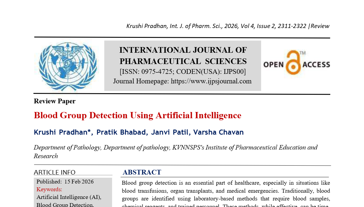 Blood Group Detection Using Artificial Intelligence 