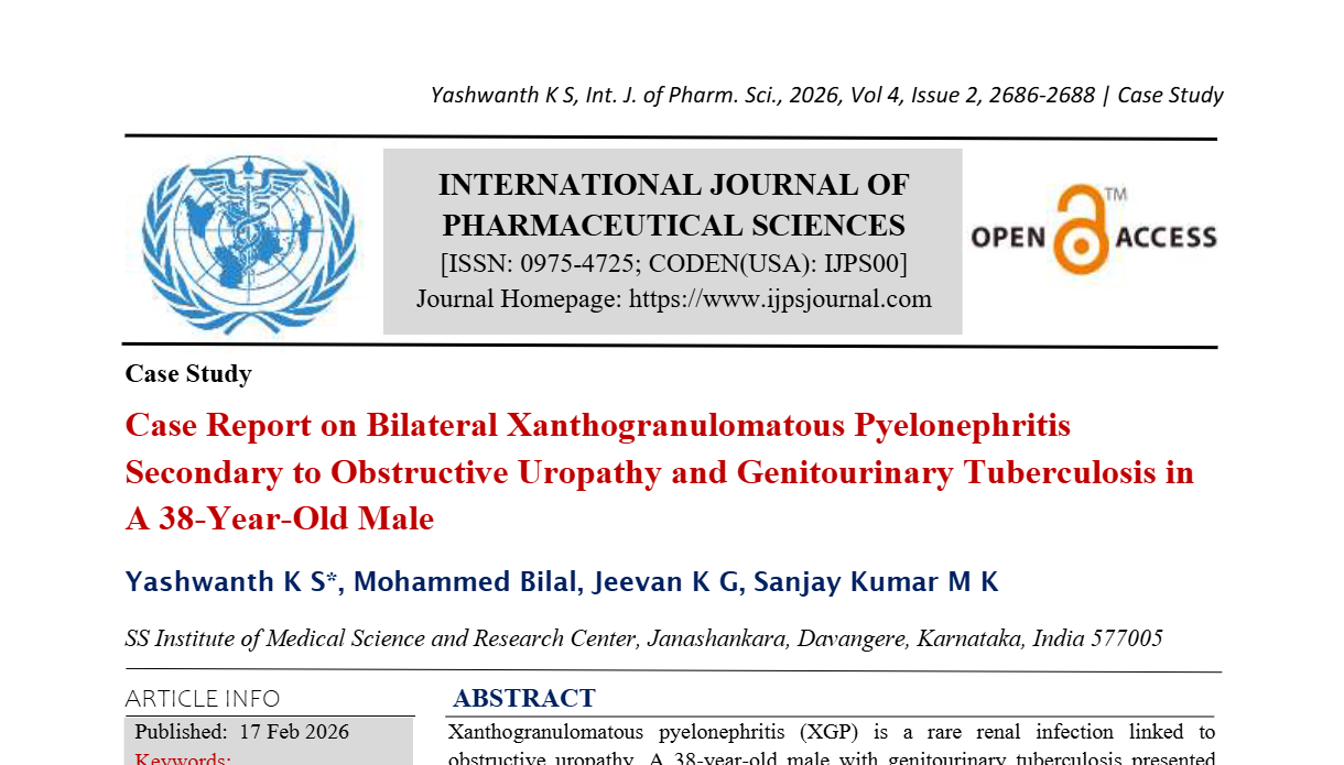 Case Report on Bilateral Xanthogranulomatous Pyelonephritis Secondary to Obstructive Uropathy and Genitourinary Tuberculosis in A 38-Year-Old Male