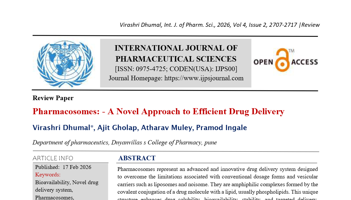 Pharmacosomes :- A Novel Approach to Efficient Drug Delivery