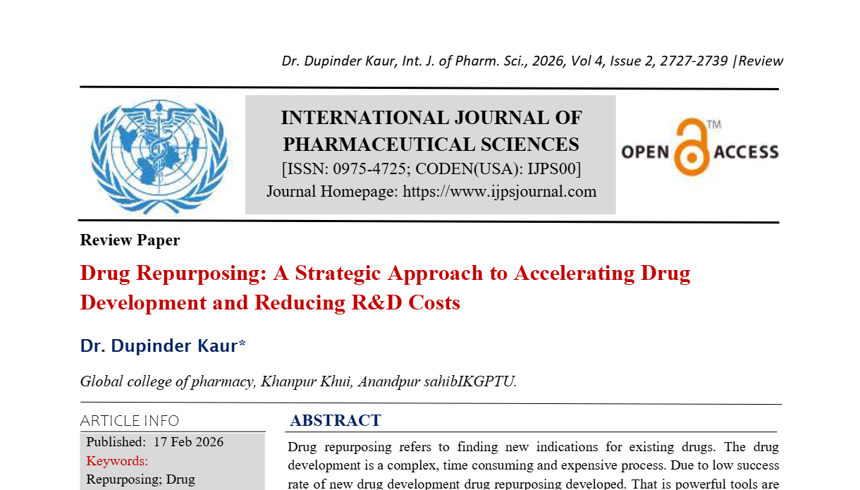 Drug Repurposing: A Strategic Approach to Accelerating Drug Development and Reducing R&D Costs