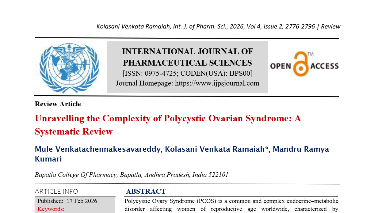 Unravelling the Complexity of Polycystic Ovarian Syndrome: A Systematic Review
