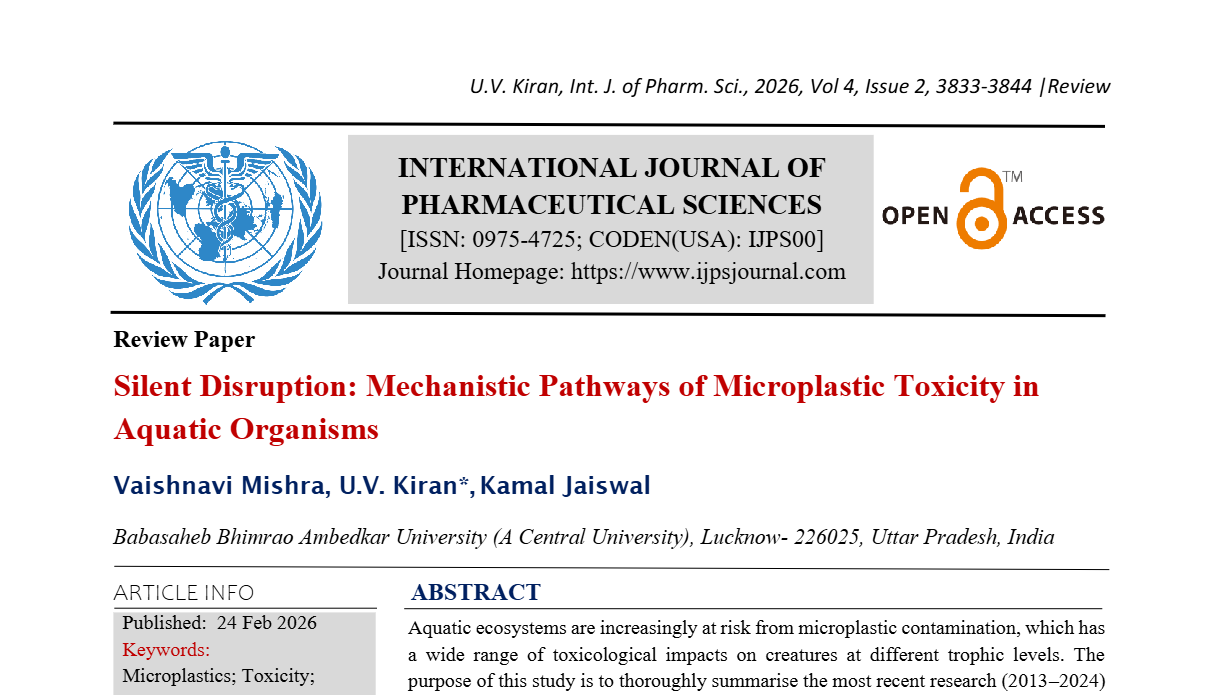 Silent Disruption: Mechanistic Pathways of Microplastic Toxicity in Aquatic Organisms