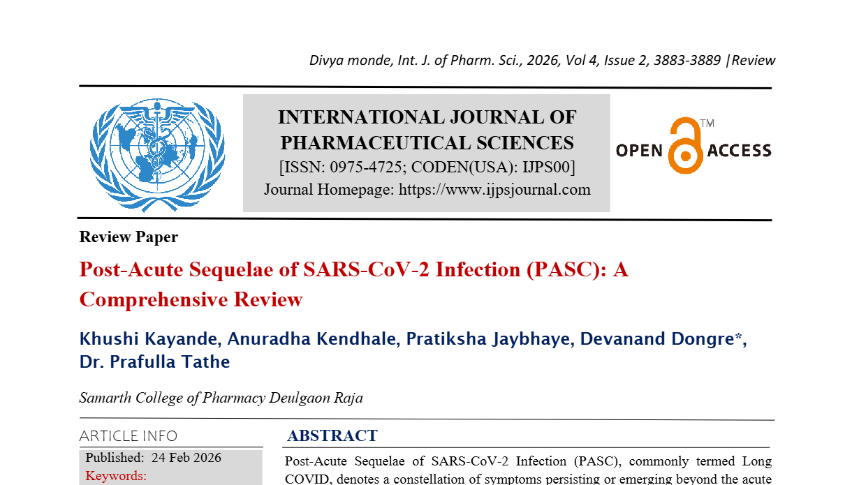 Post-Acute Sequelae of SARS-CoV-2 Infection (PASC): A Comprehensive Review