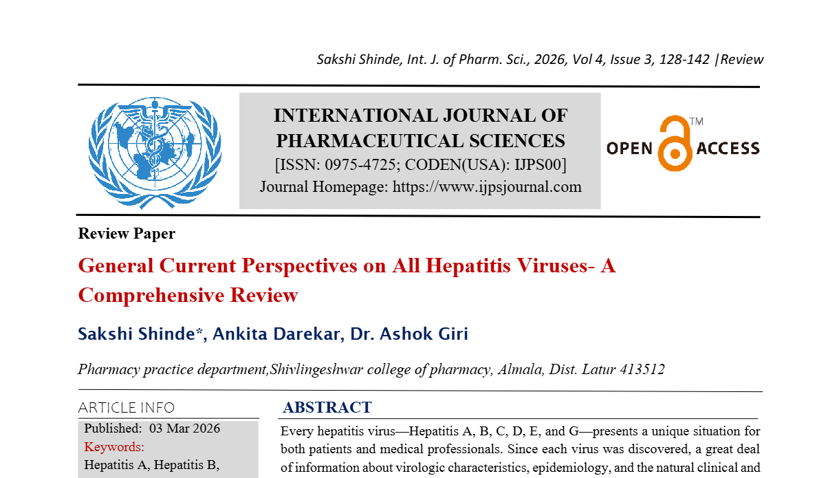 General Current Perspectives on All Hepatitis Viruses- A Comprehensive Review 