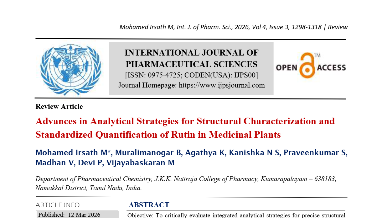 Advances in Analytical Strategies for Structural Characterization and Standardized Quantification of Rutin in Medicinal Plants