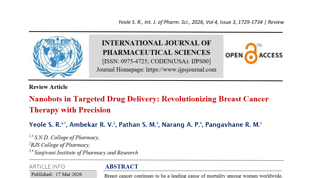 Nanobots in Targeted Drug Delivery: Revolutionizing Breast Cancer Therapy with Precision