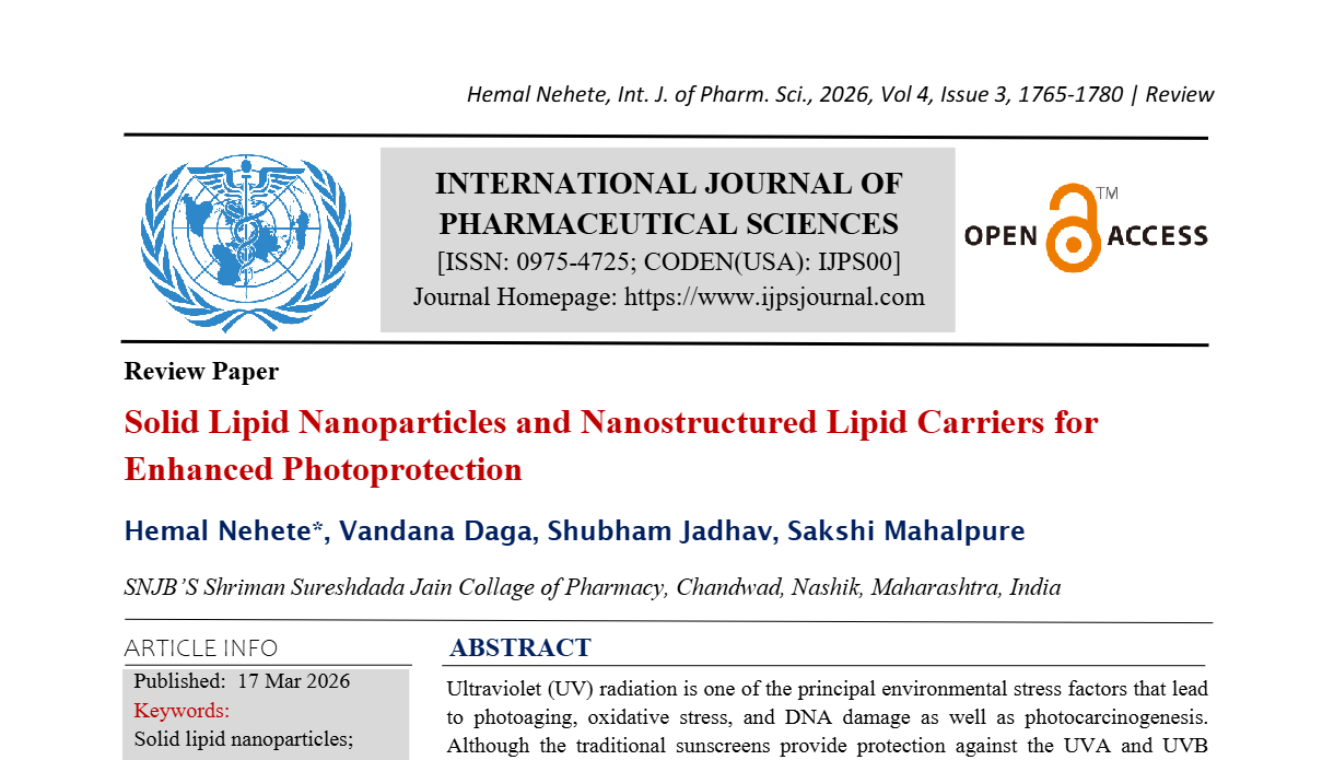Solid Lipid Nanoparticles and Nanostructured lipid carriers for enhanced photoprotection.
