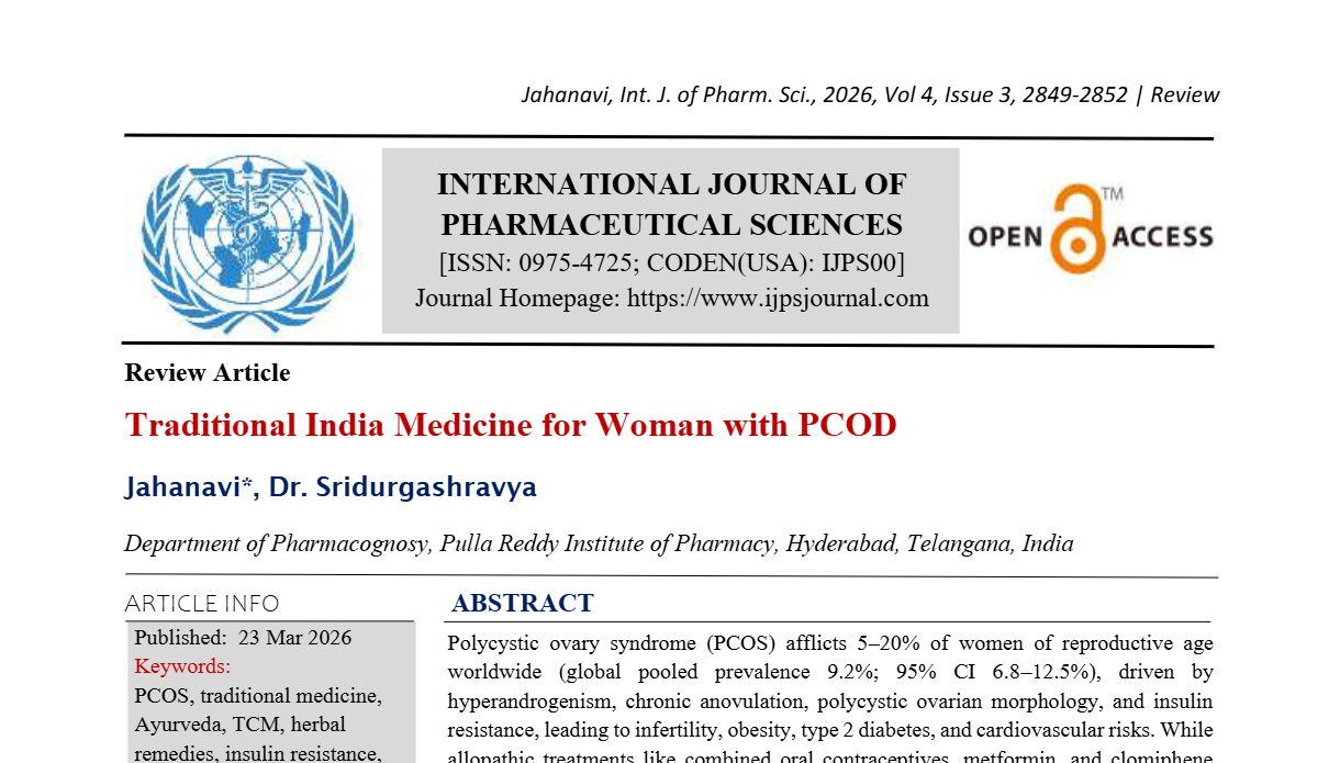 Traditional India Medicine for Woman with PCOD