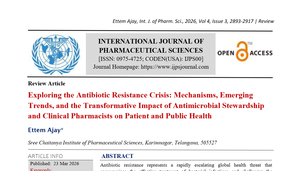 Exploring the Antibiotic Resistance Crisis: Mechanisms, Emerging Trends, and the Transformative Impact of Antimicrobial Stewardship and Clinical Pharmacists on Patient and Public Health