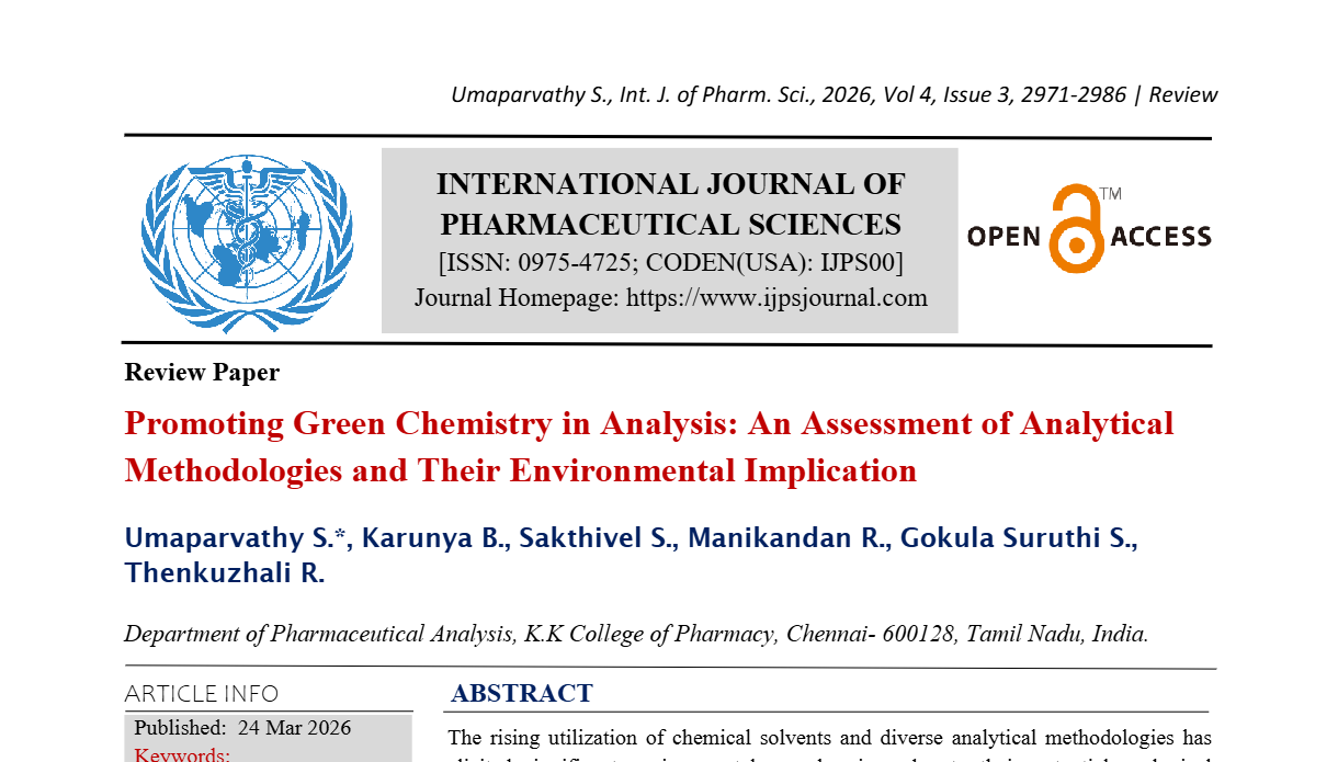 Promoting Green Chemistry in Analysis: An Assessment of Analytical Methodologies and Their Environmental Implication