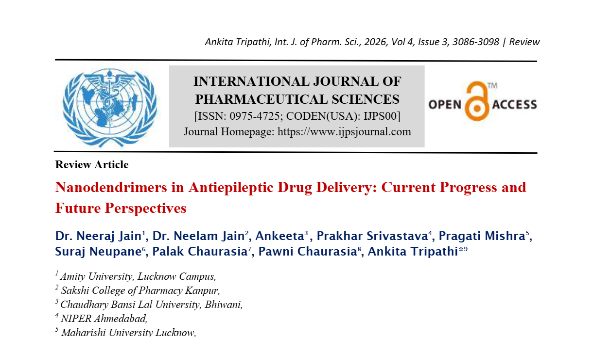 Nanodendrimers in Antiepileptic Drug Delivery: Current Progress and Future Perspectives