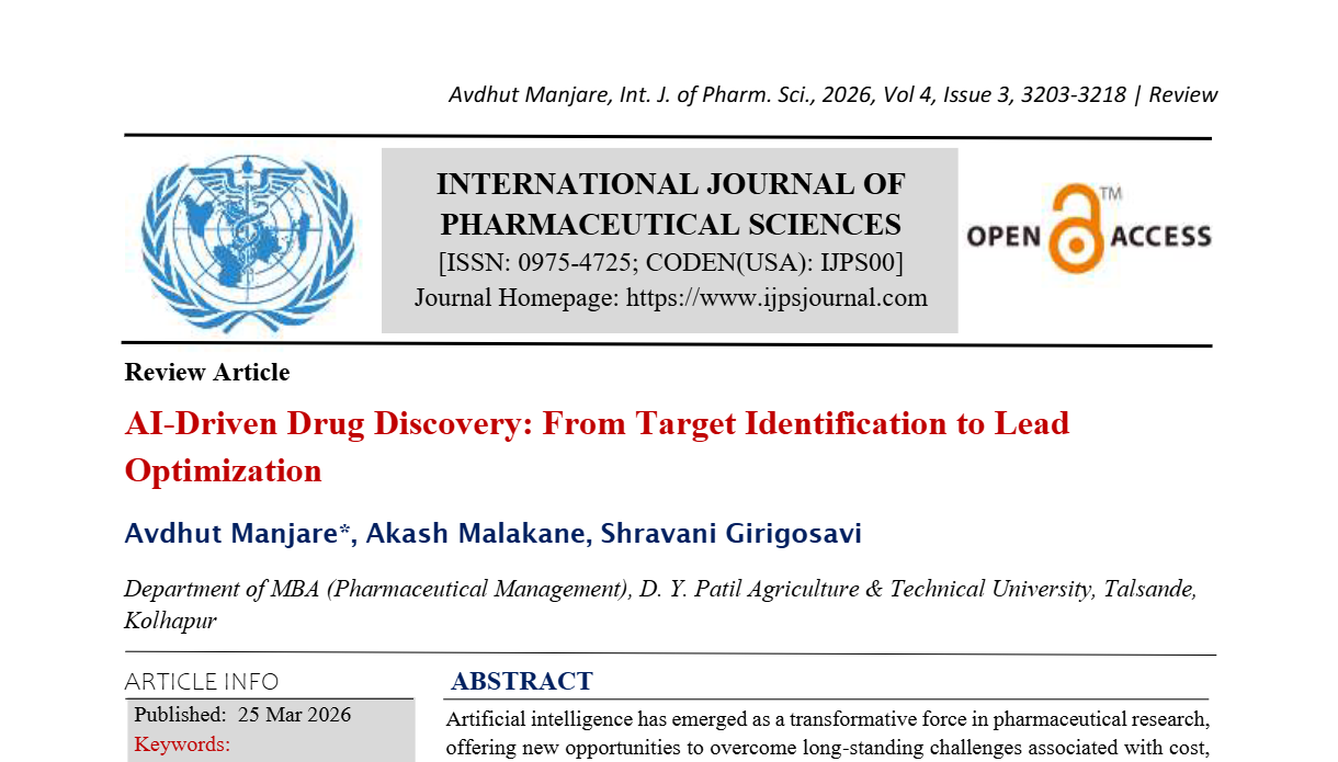 AI-Driven Drug Discovery: From Target Identification to Lead Optimization