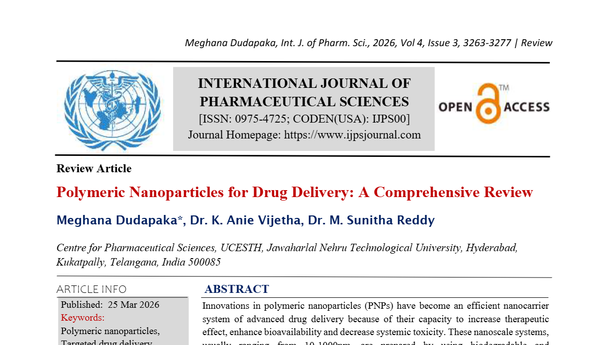 Polymeric Nanoparticles for Drug Delivery: A Comprehensive Review
