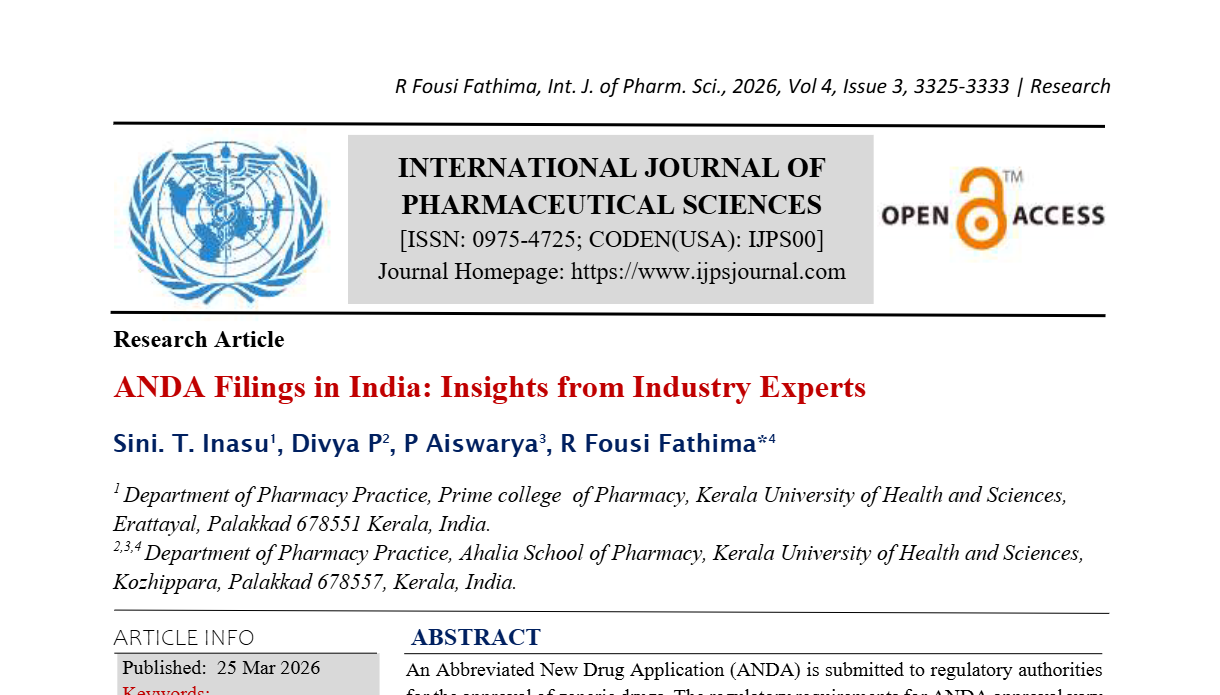 ANDA Filings in India: Insights from Industry Experts