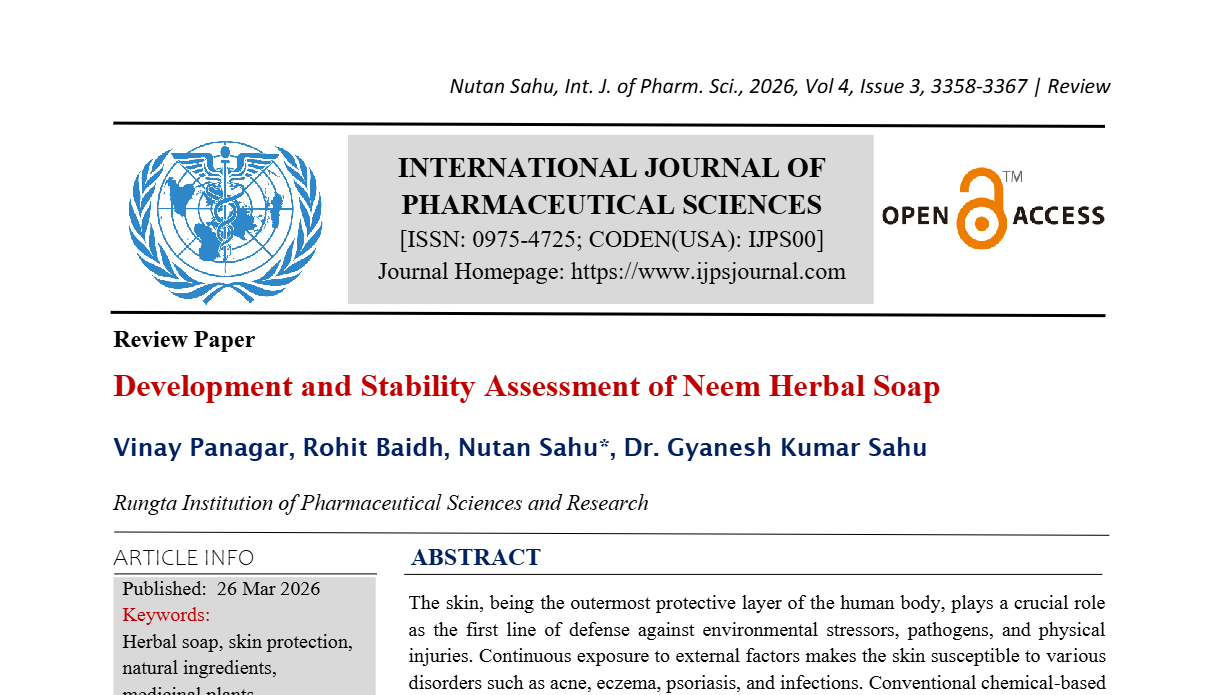 Development and Stability Assessment of Neem Herbal Soap 