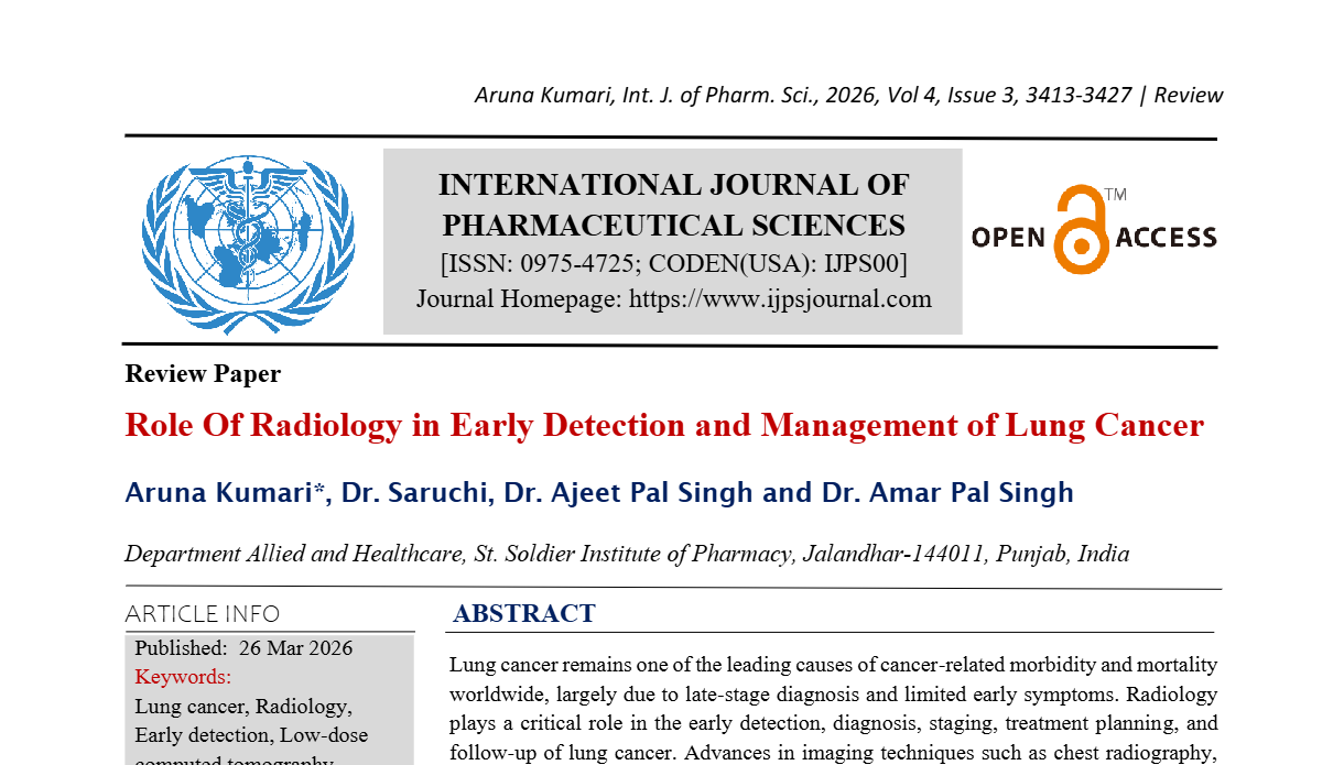 Role Of Radiology in Early Detection and Management of Lung Cancer  