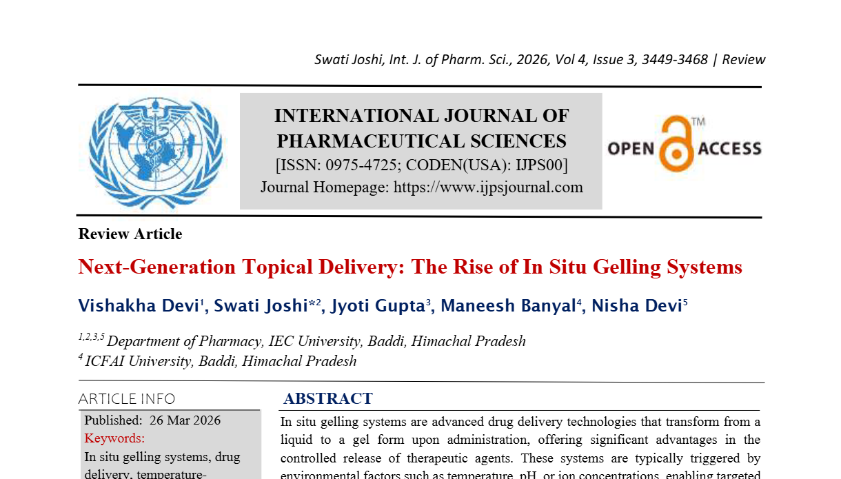 Next-Generation Topical Delivery: The Rise of In Situ Gelling Systems