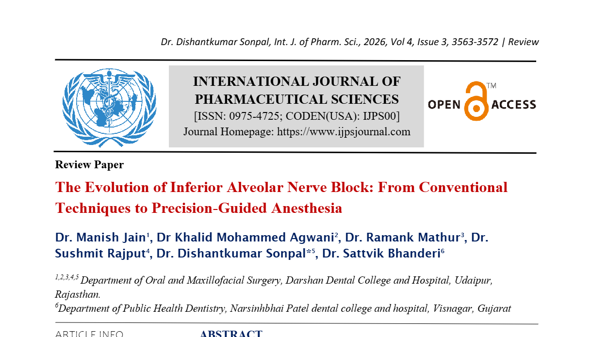 The Evolution of Inferior Alveolar Nerve Block: From Conventional Techniques to Precision-Guided Anesthesia