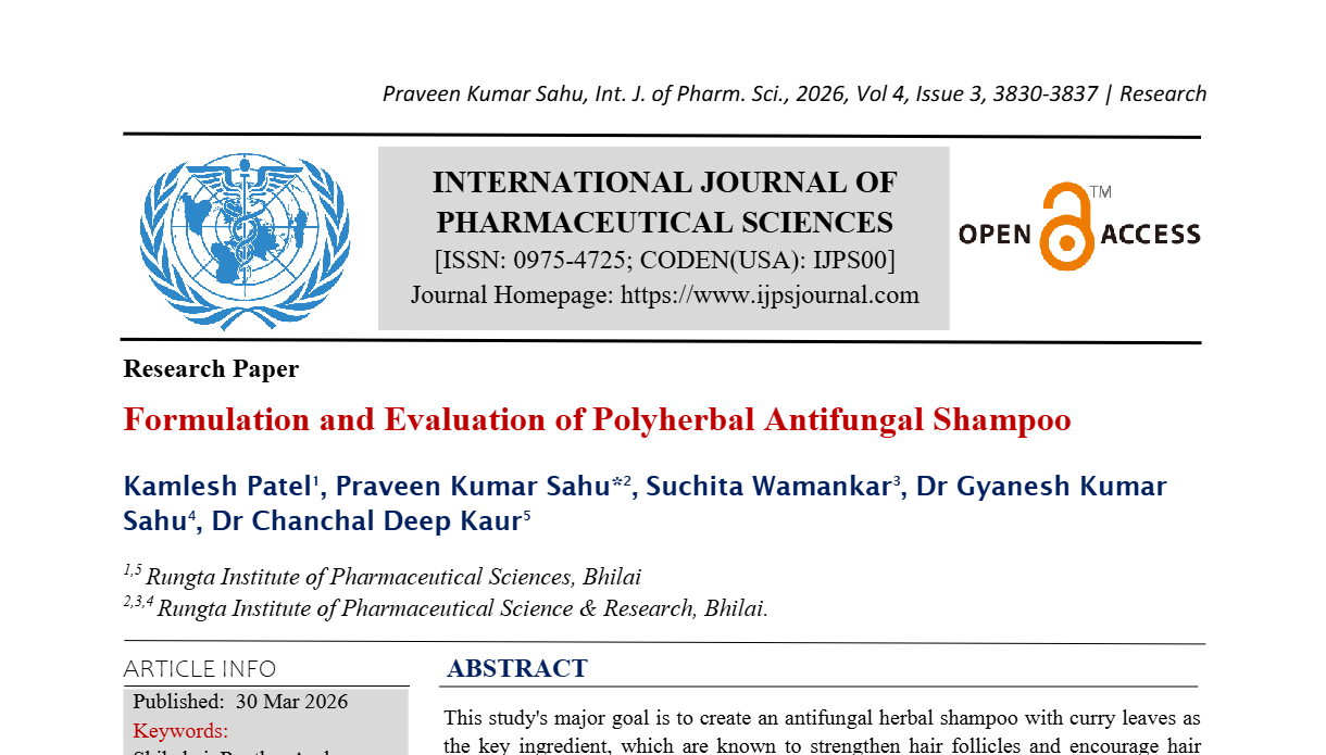 Formulation and Evaluation of Polyherbal Antifungal Shampoo