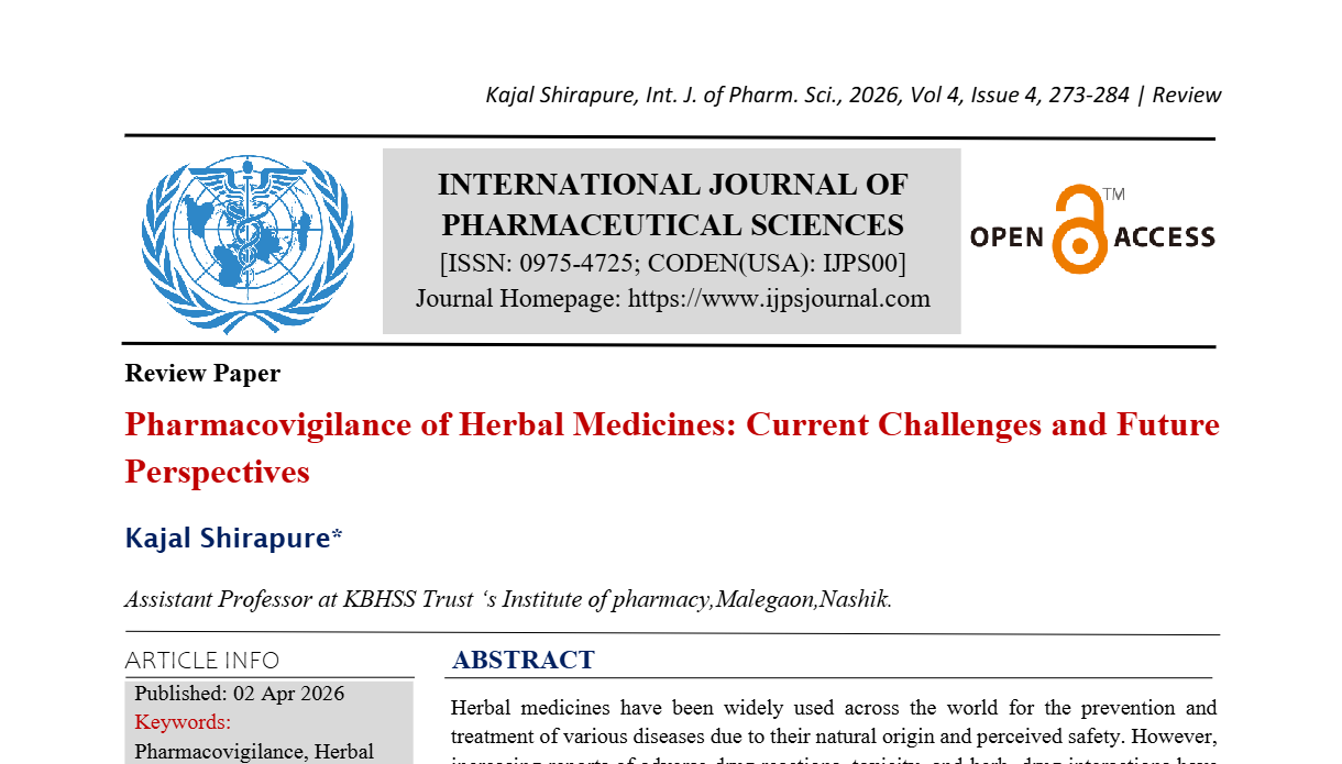 Pharmacovigilance of Herbal Medicines: Current Challenges and Future Perspectives.