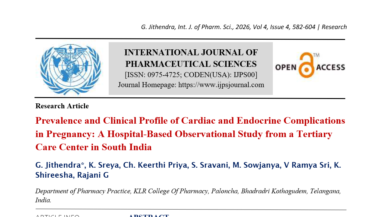 Prevalence and Clinical Profile of Cardiac and Endocrine Complications in Pregnancy: A Hospital-Based Observational Study from a Tertiary Care Center in South India  