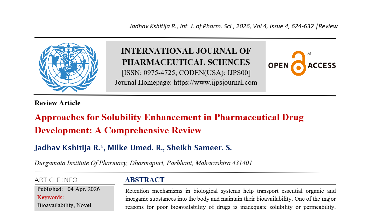 Approaches for Solubility Enhancement in Pharmaceutical Drug Development: A Comprehensive Review