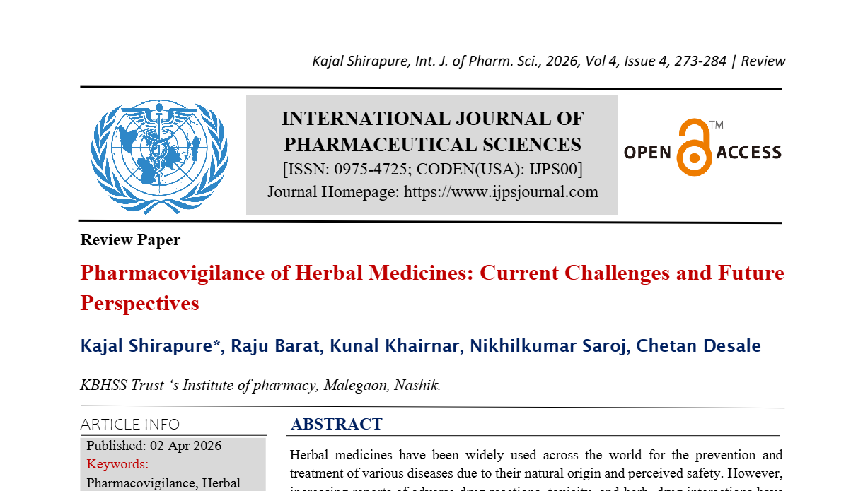 Pharmacovigilance of Herbal Medicines: Current Challenges and Future Perspectives.
