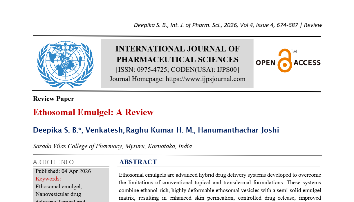 Ethosomal Emulgel: A Review