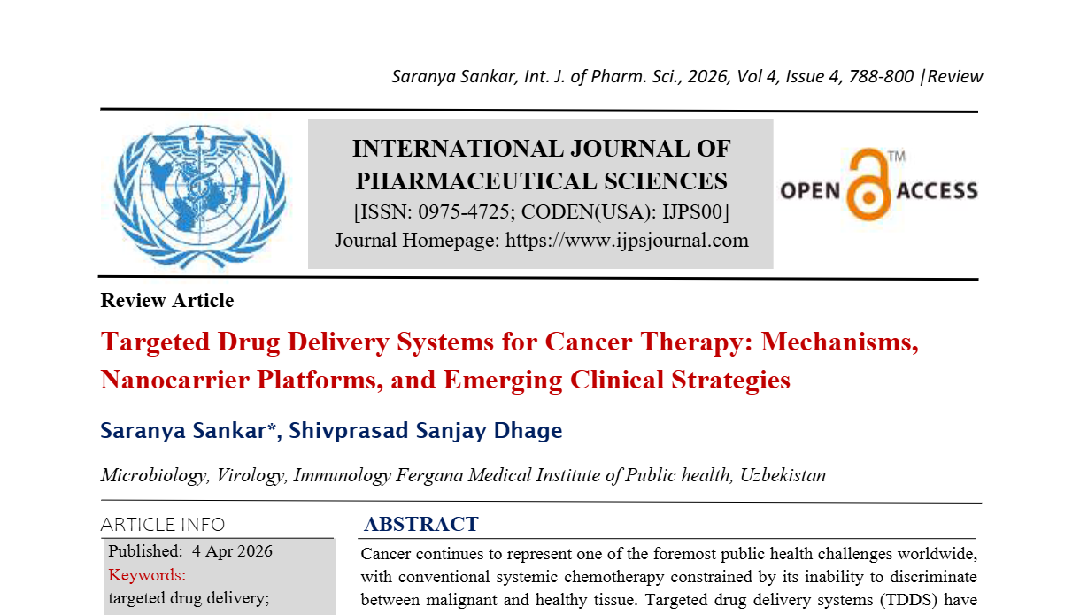 Targeted Drug Delivery Systems for Cancer Therapy: Mechanisms, Nanocarrier Platforms, and Emerging Clinical Strategies  