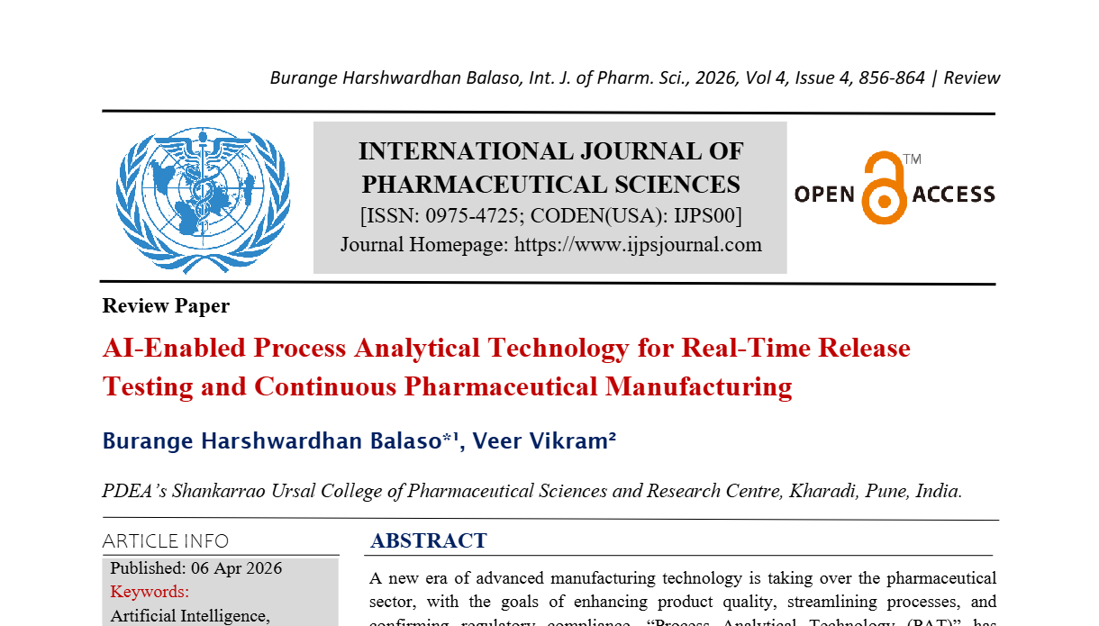 AI-Enabled Process Analytical Technology for Real-Time Release Testing and Continuous Pharmaceutical Manufacturing