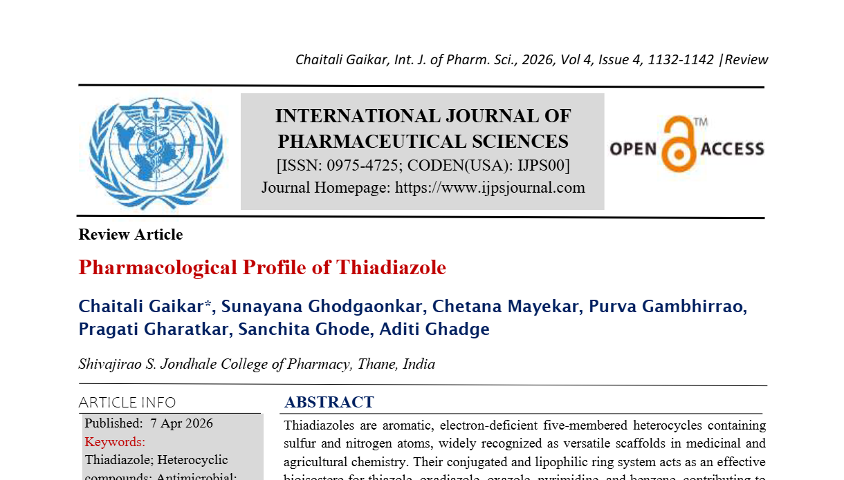 Pharmacological Profile of Thiadiazole  