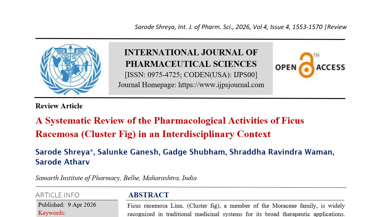 A Systematic Review of the Pharmacological Activities of Ficus Racemosa (Cluster Fig) in an Interdisciplinary Context  