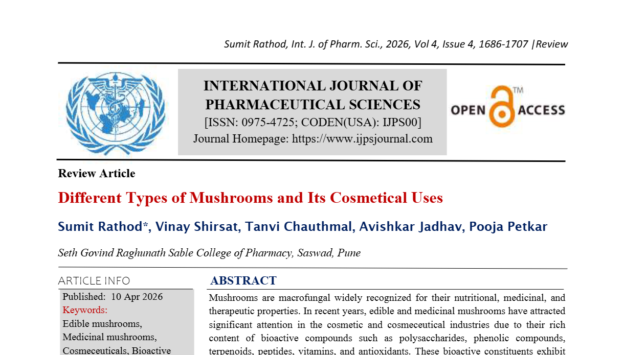 Different Types of Mushrooms and Its Cosmetical Uses  